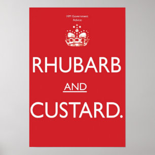 rabarber och custard poster