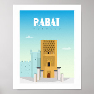 Rabat city morocco poster