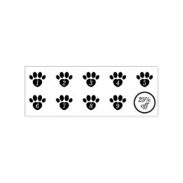 Rabatt Loajalitet Paws för hundpromenerare Stämpel