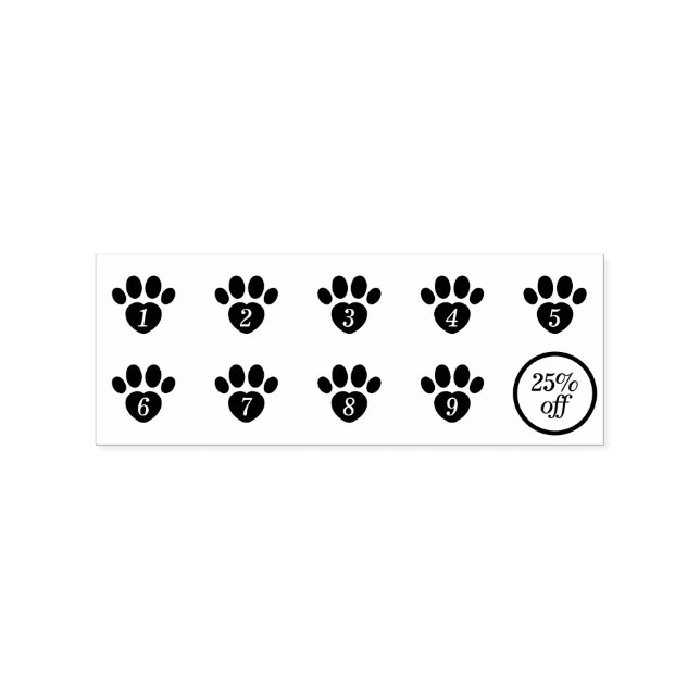 Rabatt Loajalitet Paws för hundpromenerare Stämpel (Tryck)