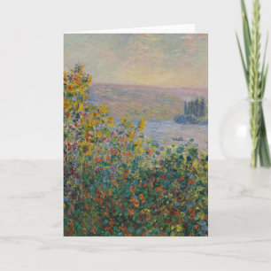 Rabatter vid Vétheuil, impressionistiskt landskap Kort