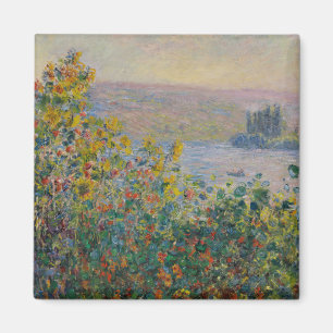 Rabatter vid Vétheuil, impressionistiskt landskap Magnet