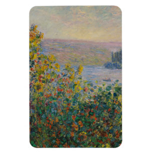 Rabatter vid Vétheuil, impressionistiskt landskap Magnet