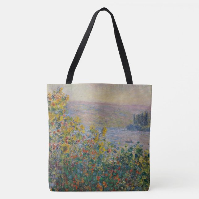 Rabatter vid Vétheuil, impressionistiskt landskap Tygkasse (Framsida)