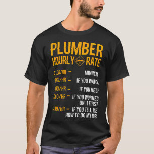 Rabatterare för rörmokare Manar (antal timmar) T Shirt