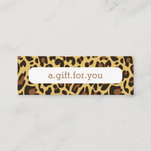 Rabattgåva från Mönster till Leopard Skin Mini Visitkort