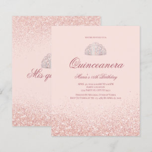 Rabattinbjudan Ro Guld Glitter Quinceanera