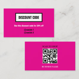 Rabattkod med QR-kod, Affärskort Visitkort