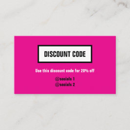 Rabattkod med QR-kod, Affärskort Visitkort
