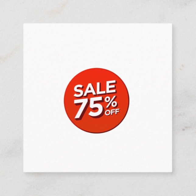 Rabattkort 75 % rabatt (Baksida)