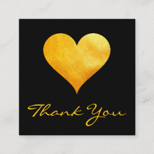 Rabattkort för Cute Guld Hearts Tack