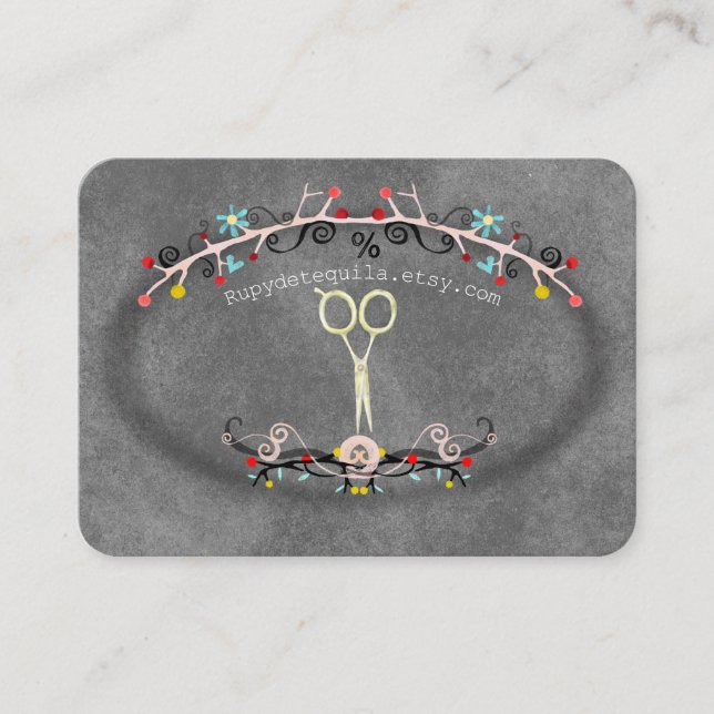 Rabattkort för hårklippning retro kort (Framsida)