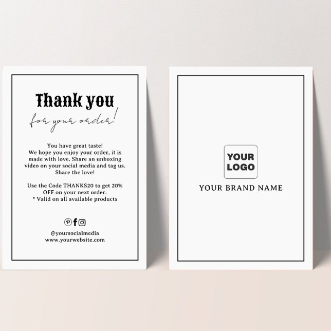 Rabattkort för Tack av retrotyp Kort (Skapare uppladdad)