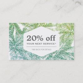 Rabattkort för Tropiska Gröntar/Aqua Glitter Handf