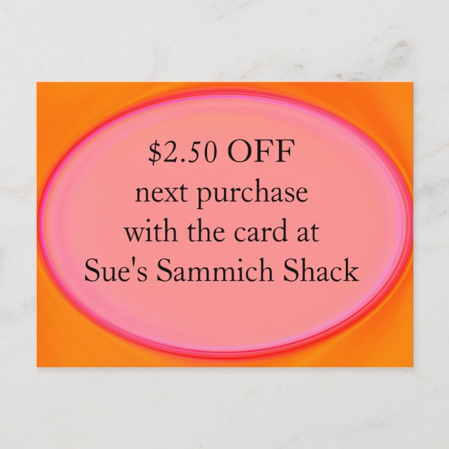 rabattkorts kupong vykort (Framsida)