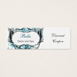 Rabattkupong för akvatiska, svarta och vita Chic Litet Visitkort