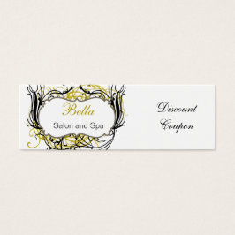 Rabattkupong för gult,svartvitt och Chic Litet Visitkort