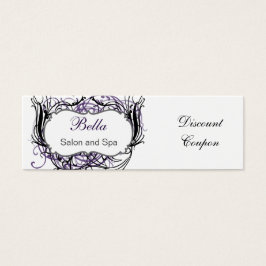 Rabattkupong för lila, svartvitt och Chic Litet Visitkort