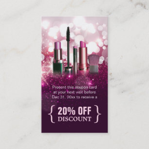 Rabattkupong Makeup Artist Rosa Beauty Glitter Rabattkort