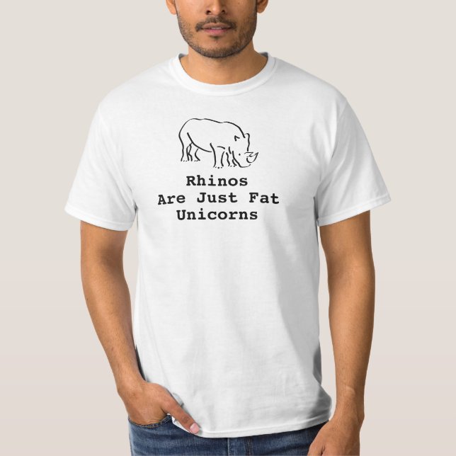 RabattRhinos är precis feta unicorns T-shirt (Framsida)