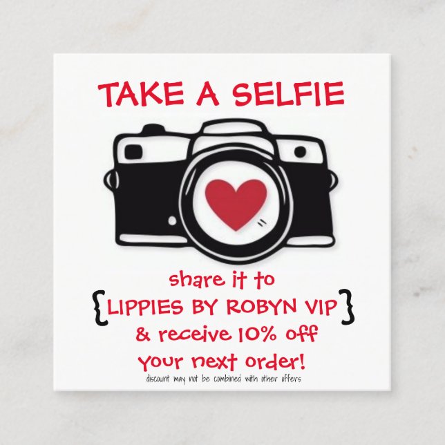 RabattSelfie kort - fotokort - rabatter (Framsida)
