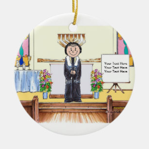 Rabbi - Honung Julgransprydnad Keramik