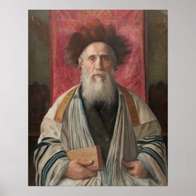 Rabbi - Painting by Isador Kaufmann - Circa 1920 Poster (Framsidan)