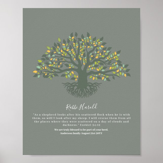 RABBI Tack Gift, Ezekiel 34 Wall ART BUDGET Poster (Framsidan)