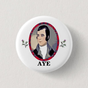 Rabbie bränner tartanen Aye Pinback Knapp