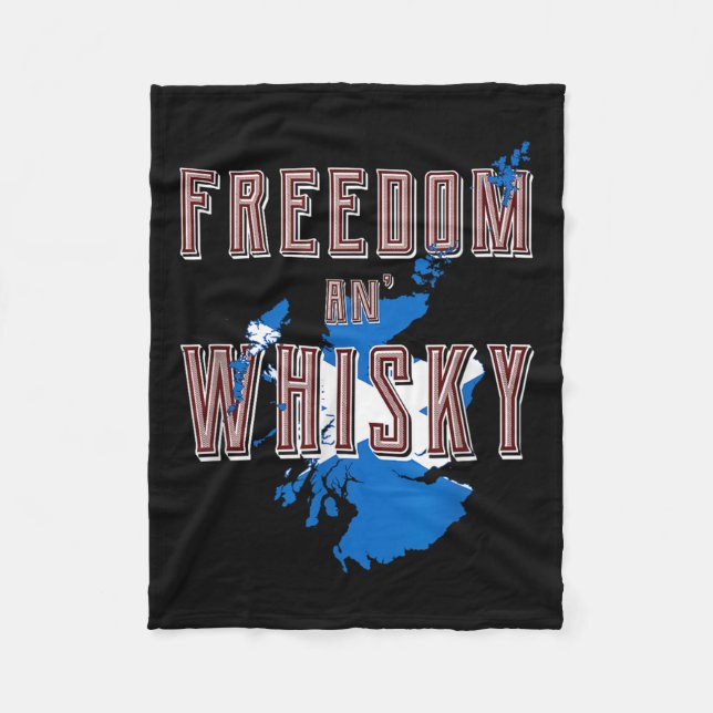 Rabbie Burns Quote Freedom Whisky Scottish Färg Fleecefilt (Framsidan)