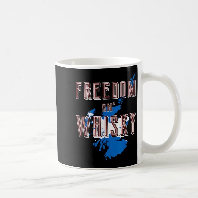 Rabbie Burns Quote Freedom Whisky Scottish Färg Kaffemugg (Höger)