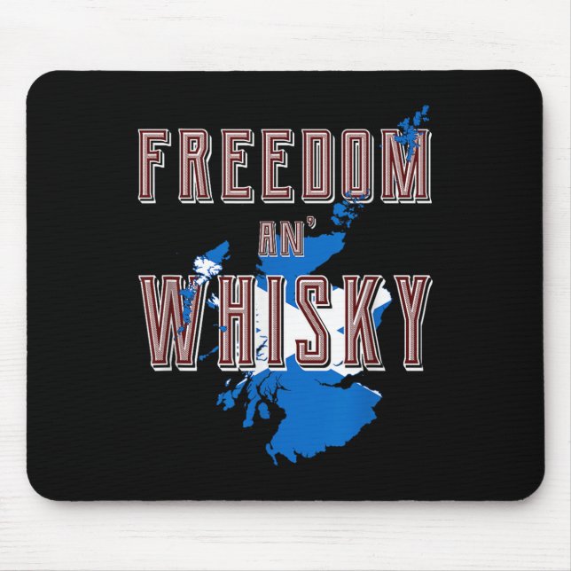Rabbie Burns Quote Freedom Whisky Scottish Färg Musmatta (Framsidan)