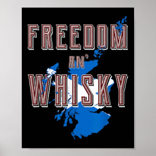 Rabbie Burns Quote Freedom Whisky Scottish Färg Poster