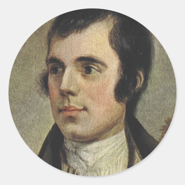 Rabbie Burns Runt Klistermärke (Framsida)