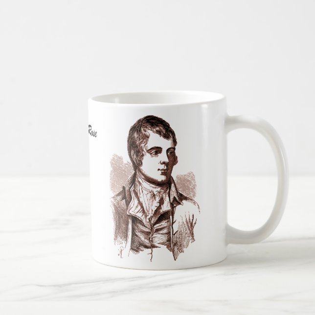 Rabbie Burns, som Röda Röd ros Mugg (Höger)