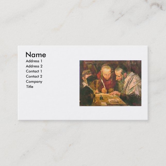 Rabbin eller Rav visitkort (Framsida)