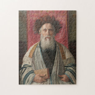 Rabbin - målning av Isador Kaufmann - Circa 1920 Pussel