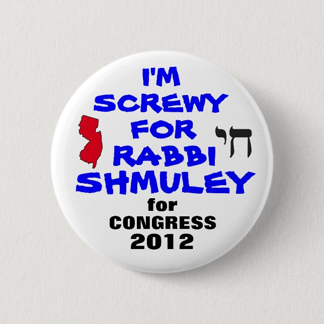 Rabbin Schmuley Boteach för kongress Knapp (Framsida)