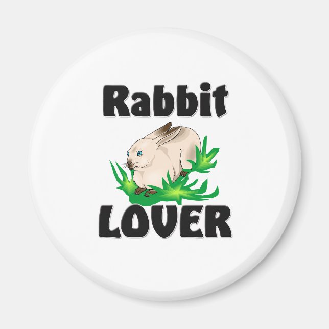 Rabbit Älskare Magnet (Framsidan)