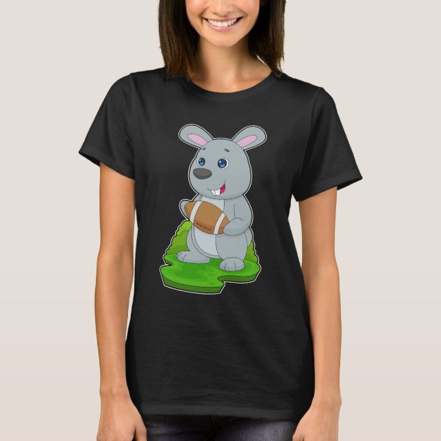 Rabbit American Football T Shirt (Framsida)
