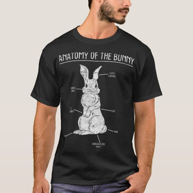 Rabbit Anatomy Bunny Älskare Animal Pet Owner Gift T Shirt (Framsida)