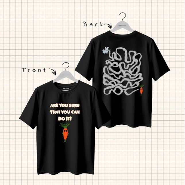 Rabbit and carrot t shirt (Skapare uppladdad)