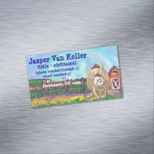 Rabbit Animal Parad skriver saker Visitkortmagnet