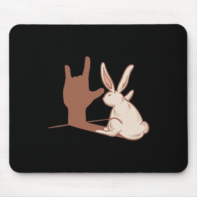 Rabbit Asl Hand Gesture Döv Hearing Loss Awarenes Musmatta (Framsidan)