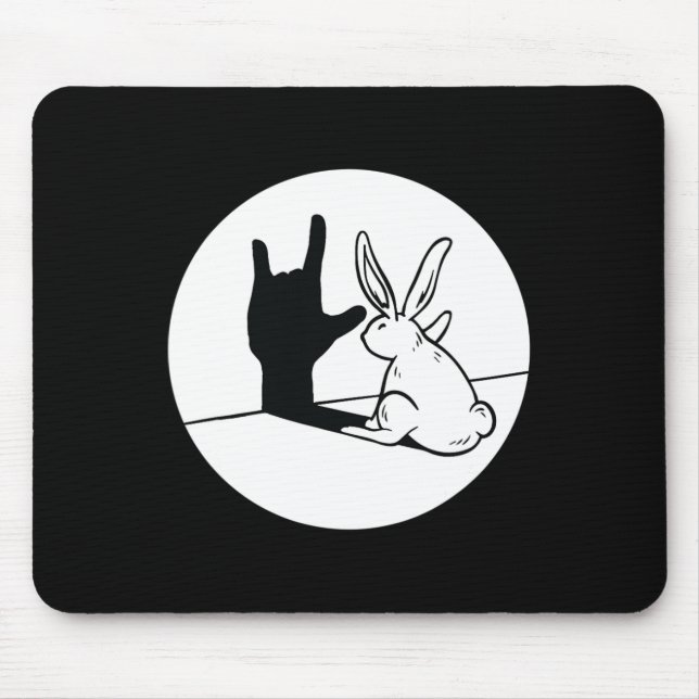 Rabbit Asl Hand Gesture Döv Hearing Loss Awarenes Musmatta (Framsidan)