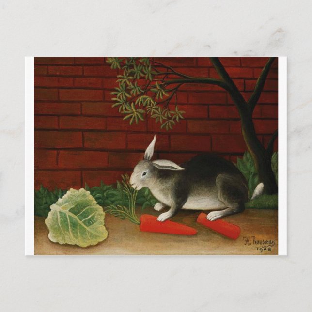 Rabbit av Henri Rousseau Vykort (Framsida)