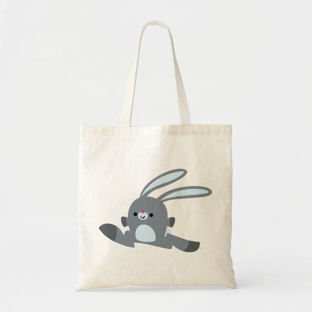 Rabbit Bag för Tecknad som körs i cute Tygkasse (Framsidan)