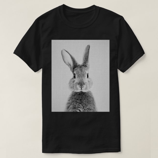 Rabbit Black amp White Graphic T Shirt (Design framsida)
