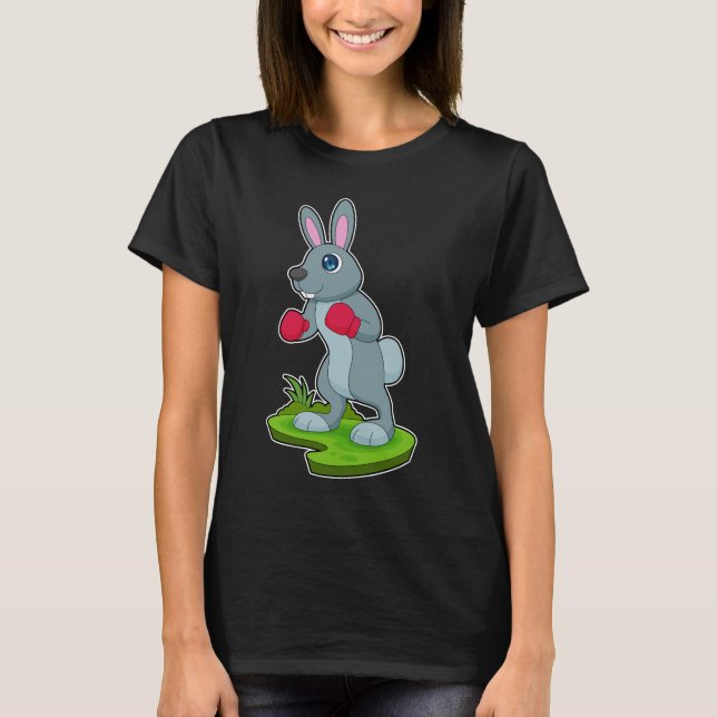 Rabbit Boxer Boxing handskar Boxing T Shirt (Framsida)