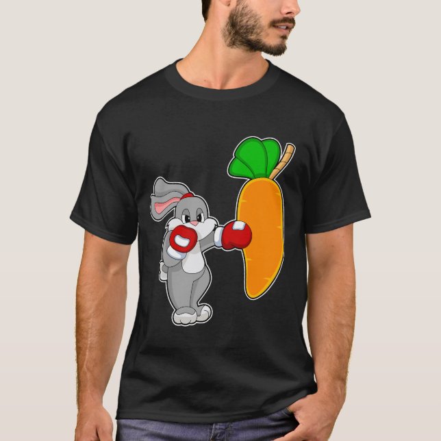 Rabbit Boxer Slående påse Carrot T Shirt (Framsida)